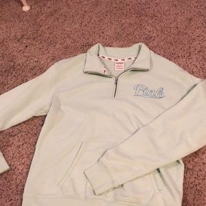 Pink half zip sweater